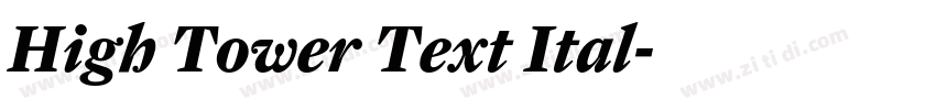 High Tower Text Ital字体转换